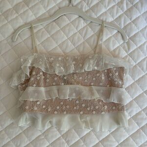LACE CROPPED TANK